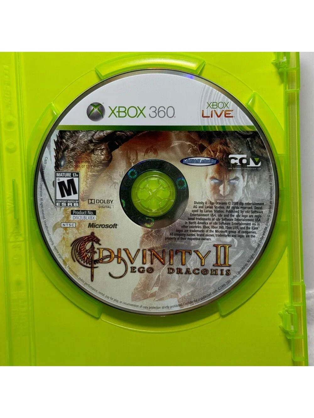 Divinity II Ego Draconis Xbox 360 Complete CIB  NTSC RPG Larian CDV